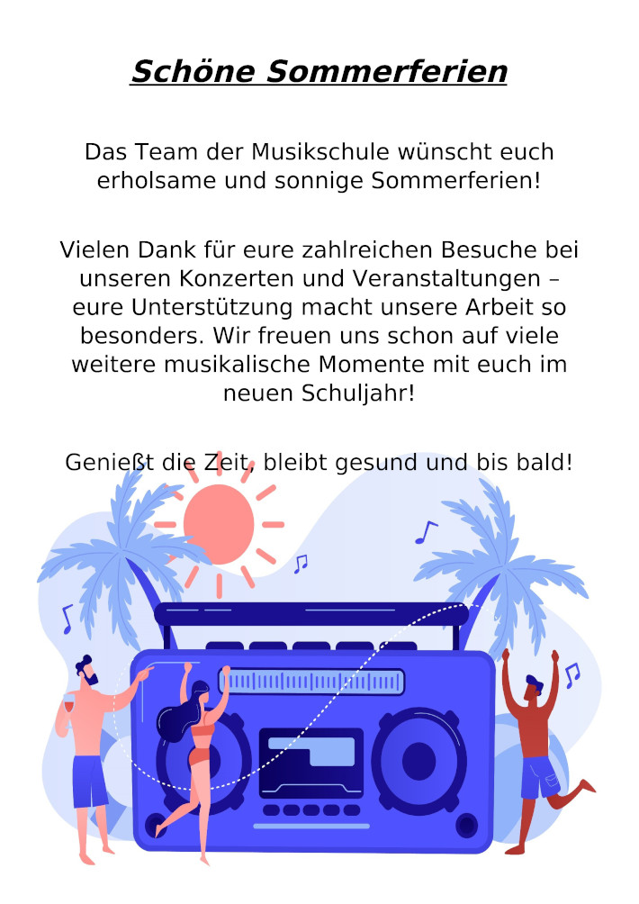 Plakat Sommerferien 0